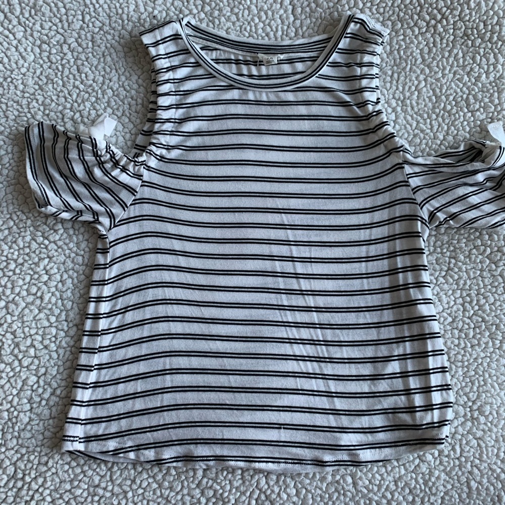 Garage Striped Shoulder Top